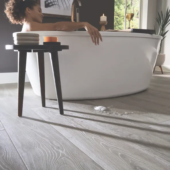 Karastan BelleLuxe Waterproof Flooring in a bright home